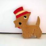 vintage wooden scotty pin